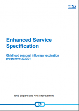 Enhanced Service Specification: Childhood seasonal influenza vaccination programme 2020/21